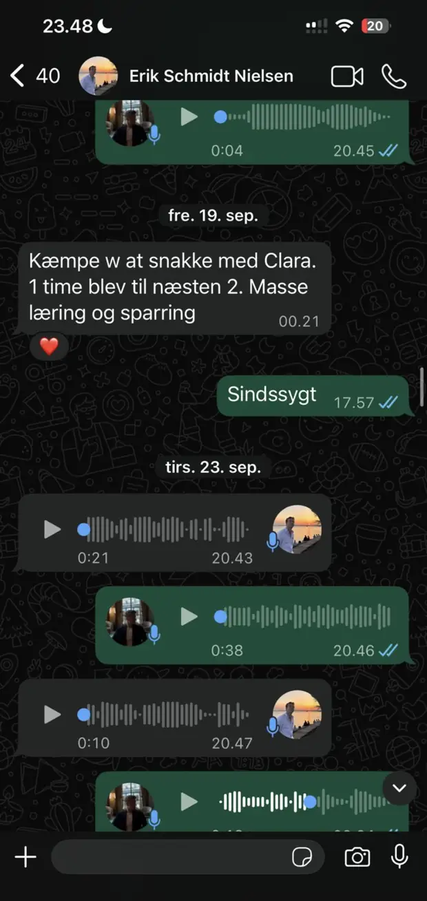 Erik skriver om hvad der virkede i en mockcall med en anden elev